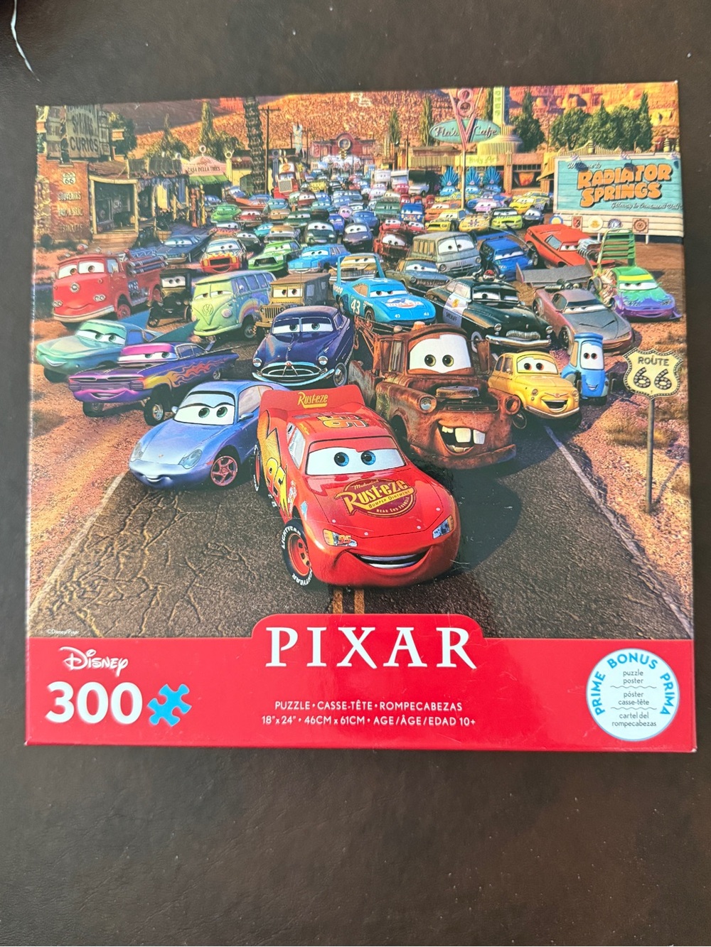 NWT-Disney Pixar Cars Lightning McQueen 300-Piece Puzzle - Red